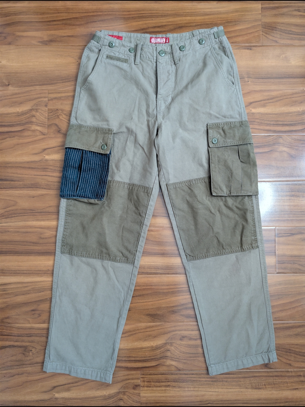 Lucky Brand Mens 32 Military Green Cargo RMen's Patchwork Cargo Pants - Olive - Picture 2 of 16